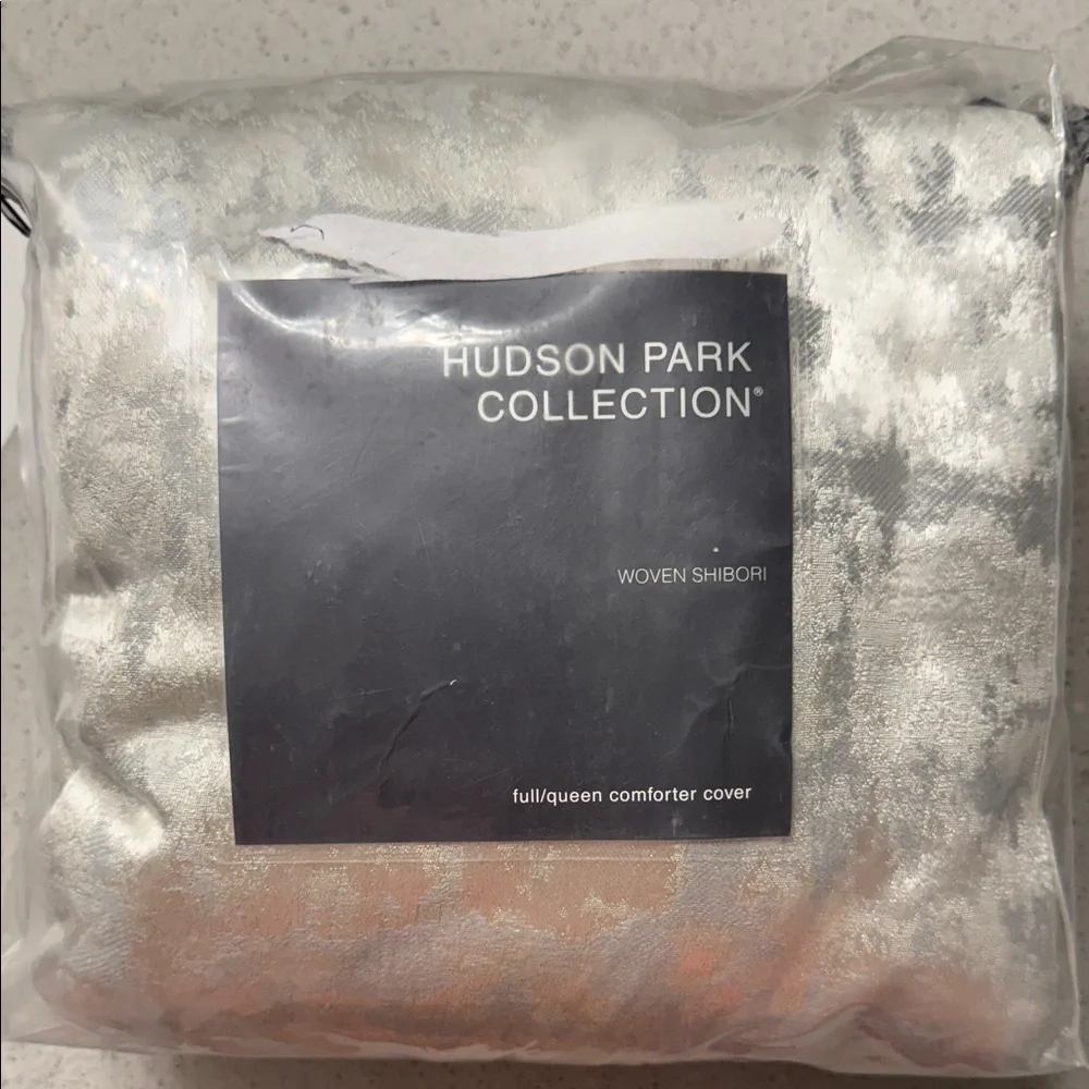 Hudson Jeans Metallic Gray Duvet Cover